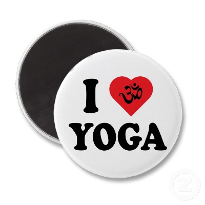 I heart yoga badge
