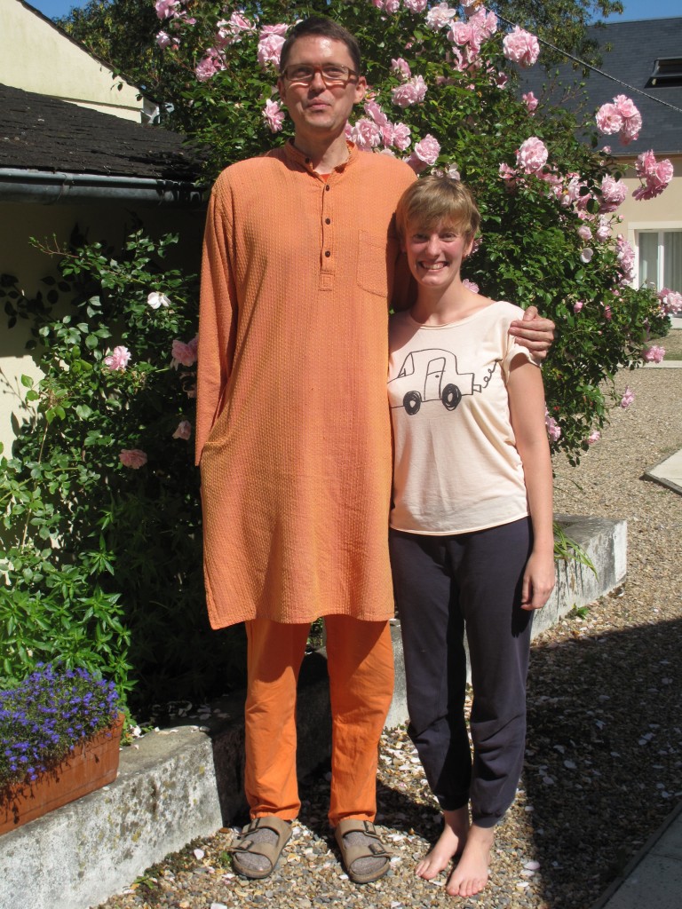 With Swami Krishna at the Sivananda Ashram, France, 2011